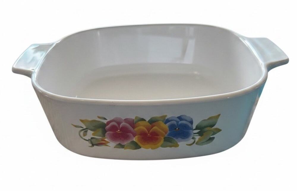 Corning Ware Summer Blush Pansies Casserole Dish A-2-B 2L NO LID